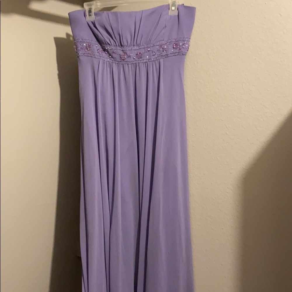 Long elegant lavender dress